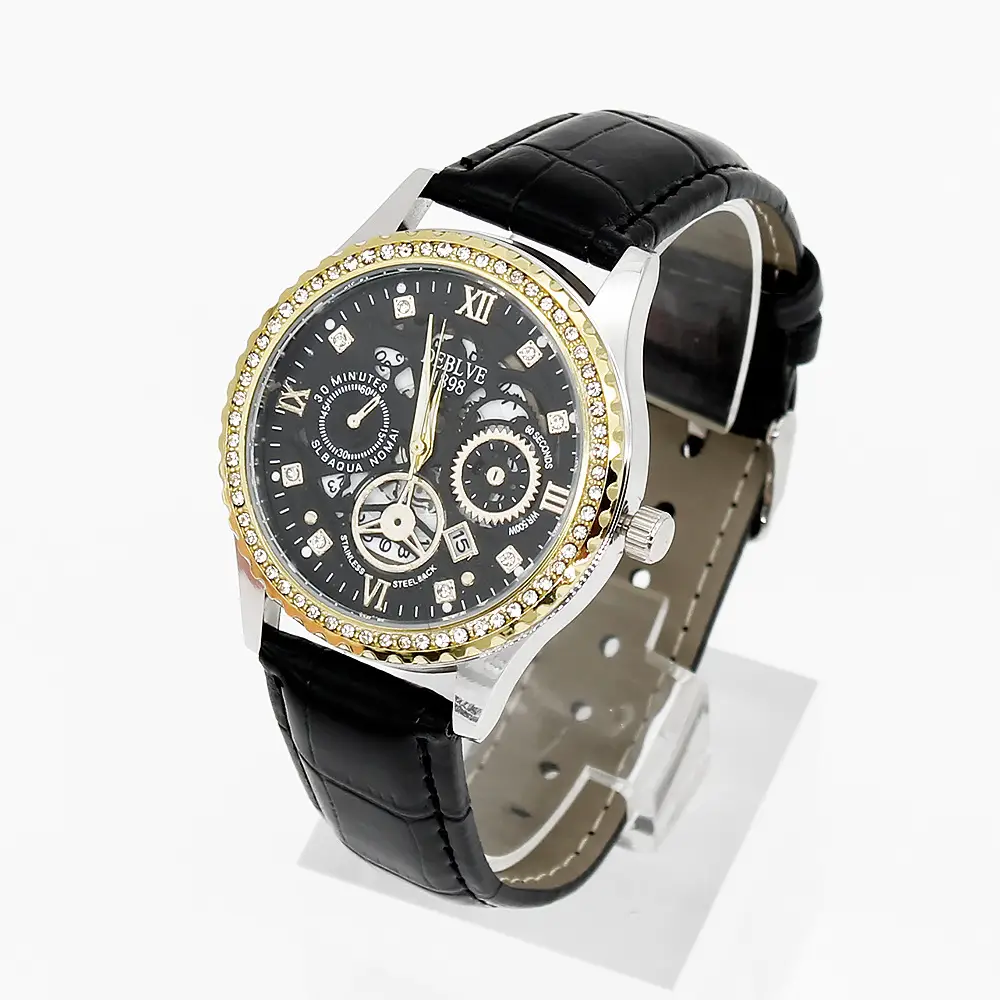 Golden Skeleton Watch for Men with Quartz Movement - Image 7