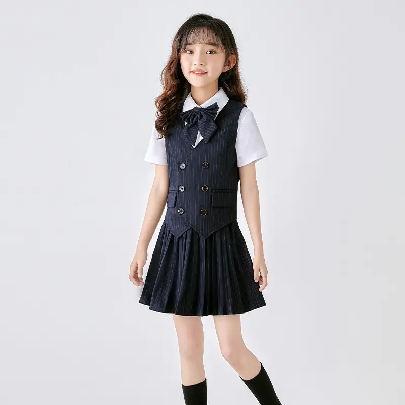 Men Navy Striped Shorts Summer School Uniform