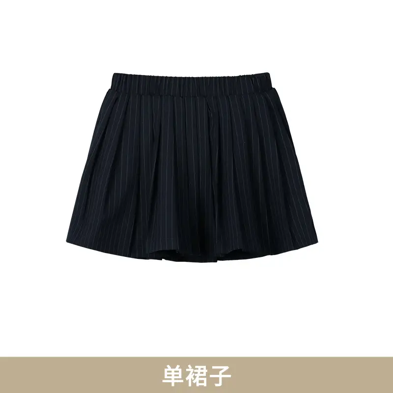 Men Navy Striped Shorts Summer School Uniform
