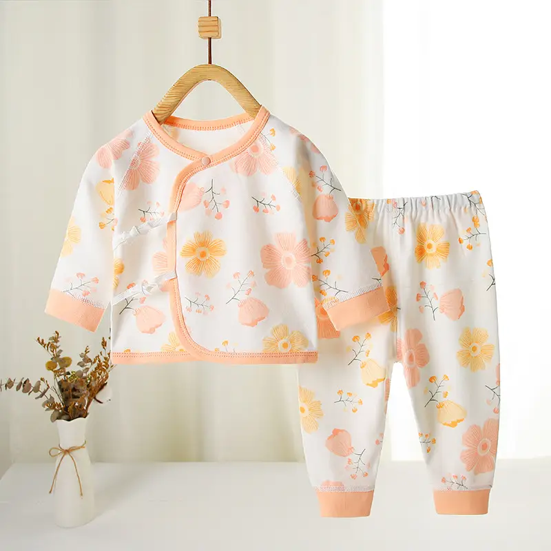 Newborn Baby Pure Cotton Bear Print Suit Cream — feature 33