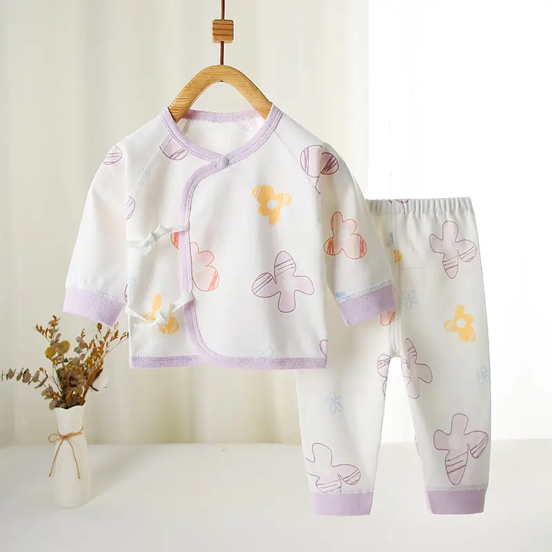 Newborn Baby Pure Cotton Bear Print Suit Cream — feature 34
