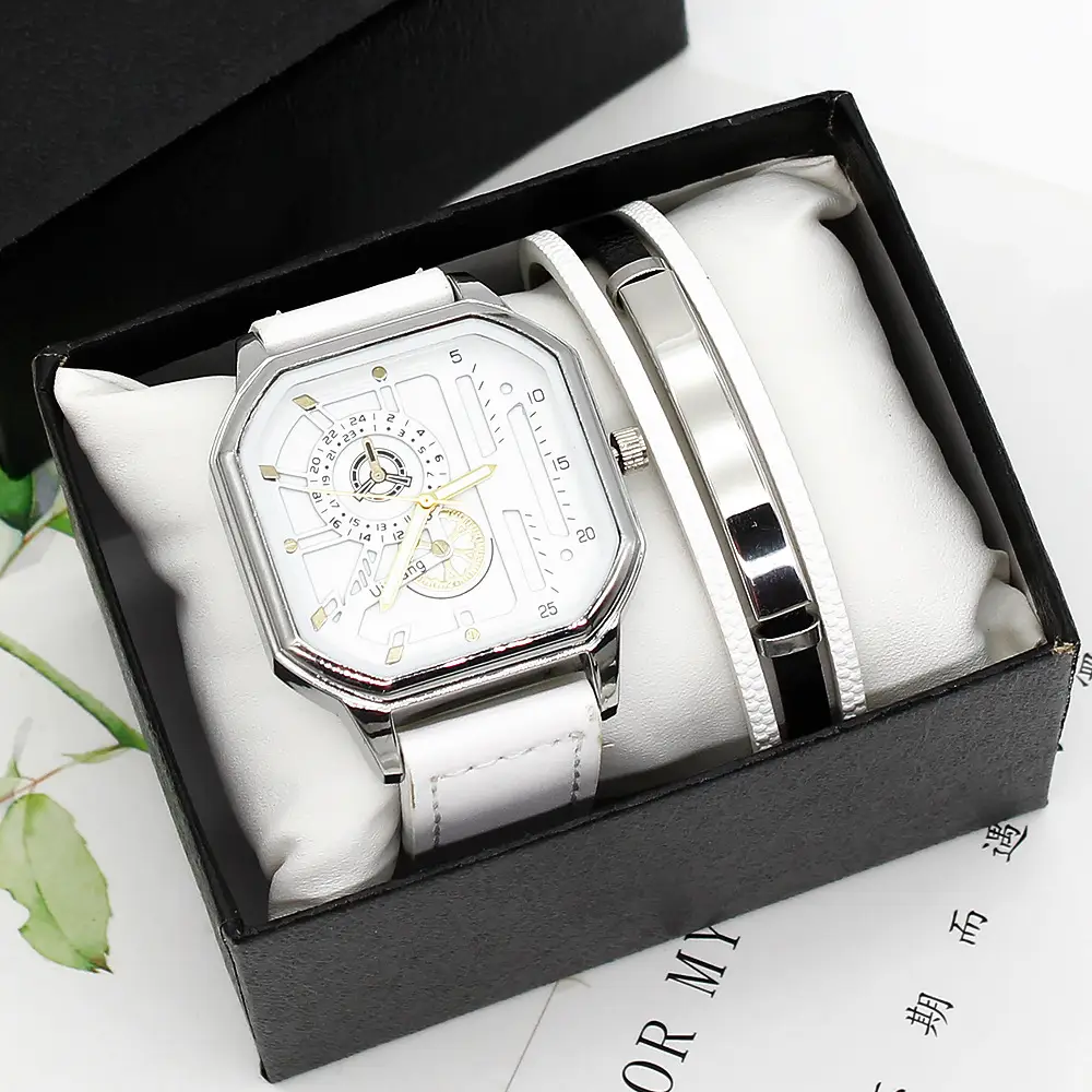 Women's Pink Quartz Watch with Leather Band - Image 2
