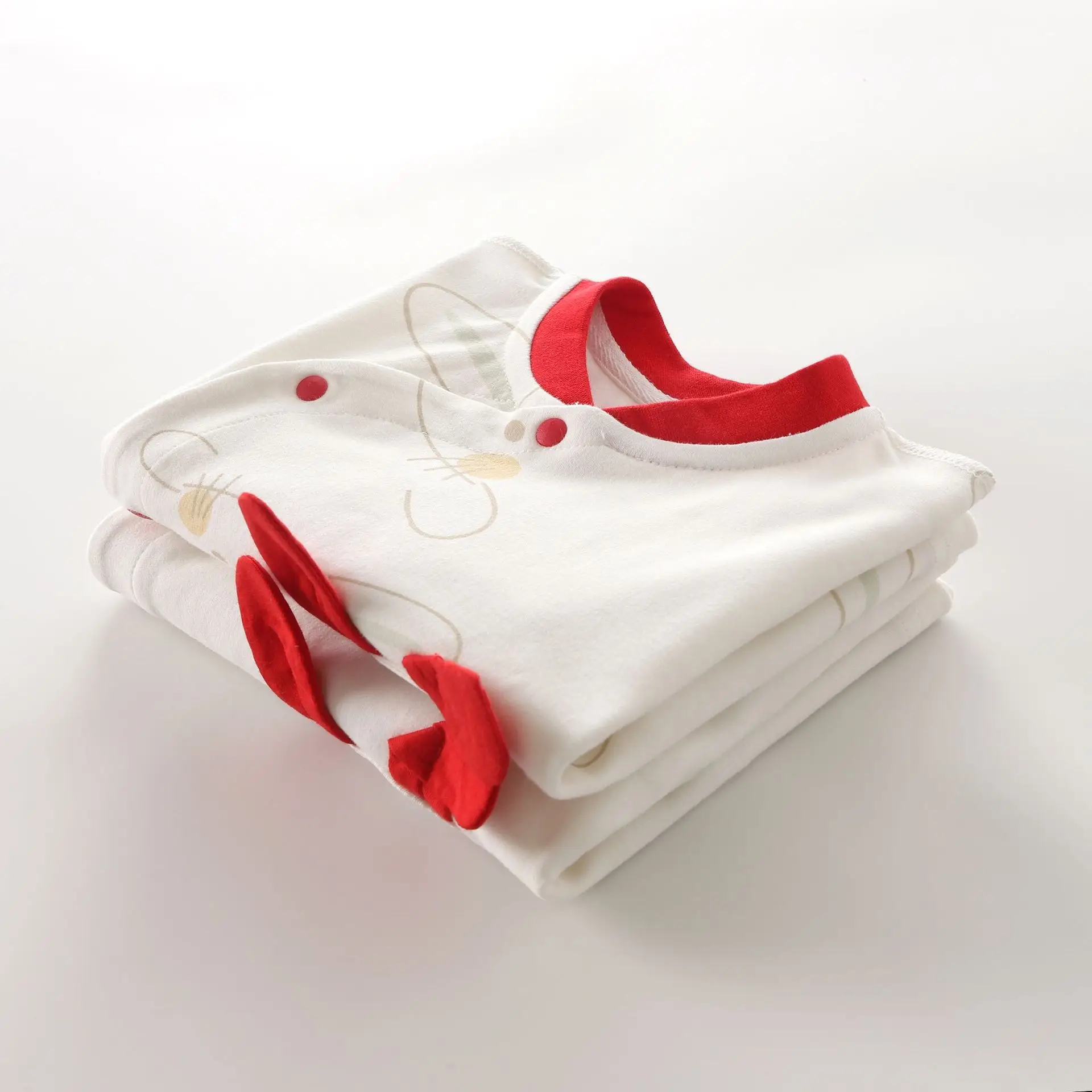 Baby Bunny Red Cotton Pajama Set A-Grade - Image 4