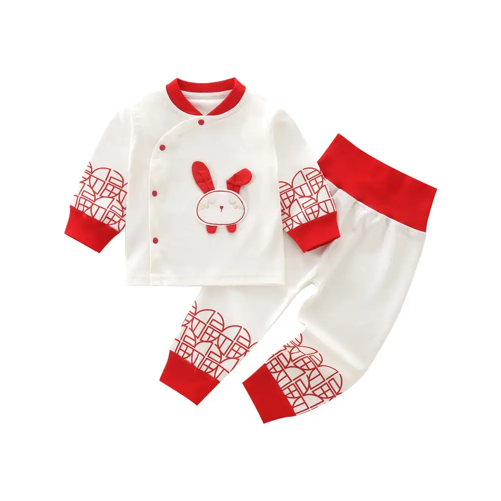 Baby Bunny Red Cotton Pajama Set A-Grade - Image 7