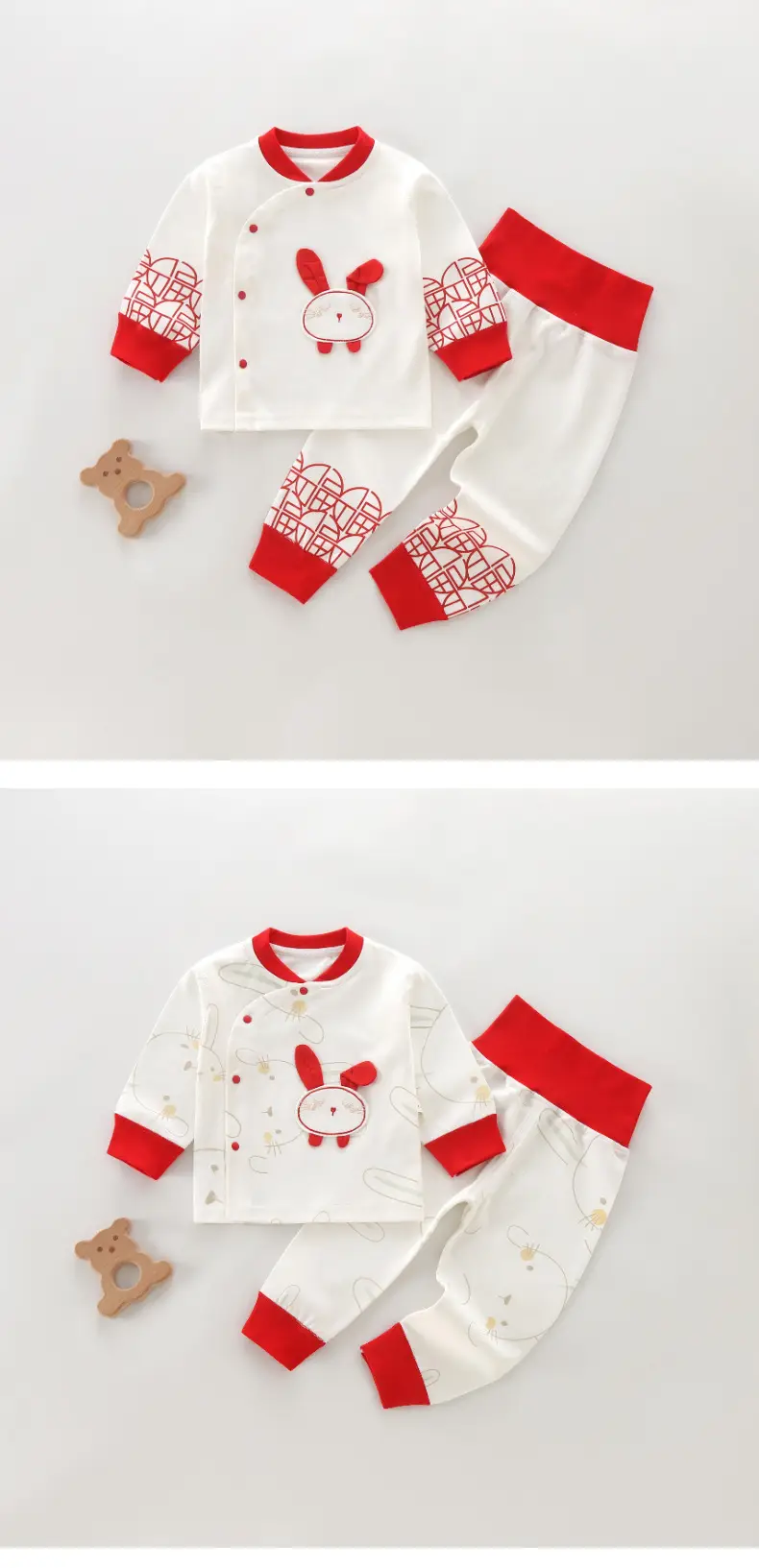 Baby Bunny Red Cotton Pajama Set A-Grade — feature 7