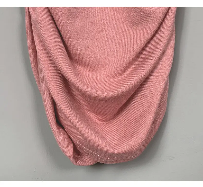 Pink Slim Fit Chest Strapless Dress for Women — feature 22