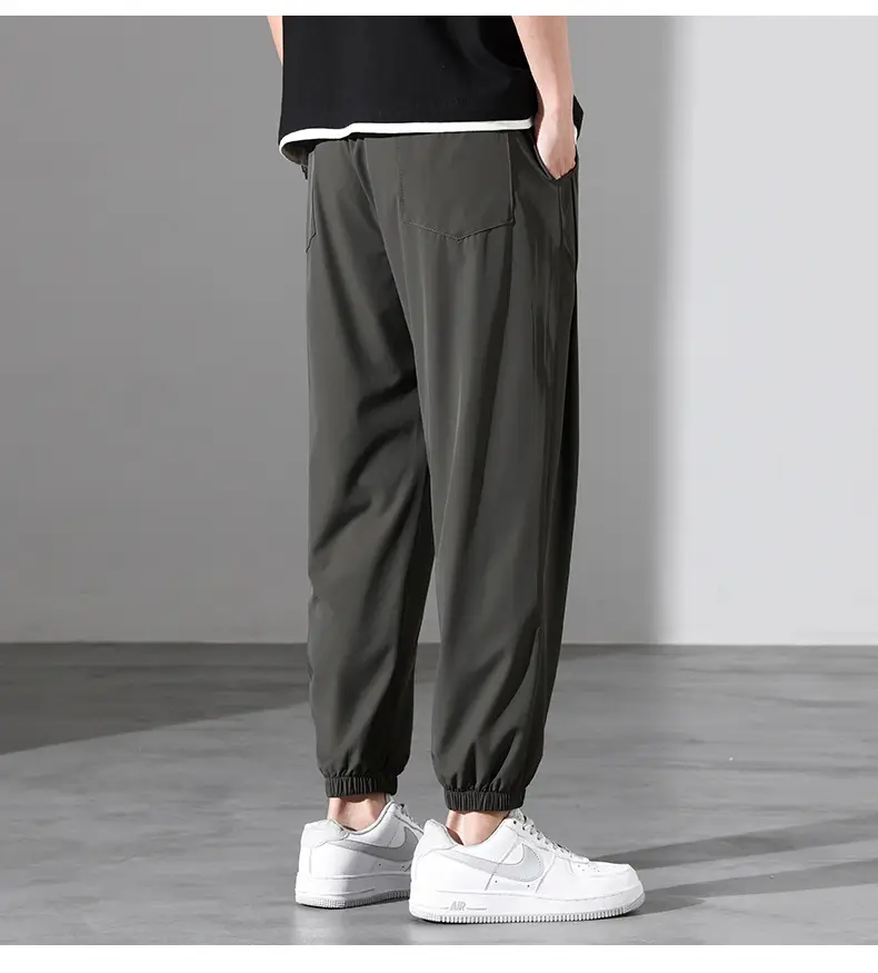 Men Ice Silk Pants Black Plus Size 2023 — feature 14