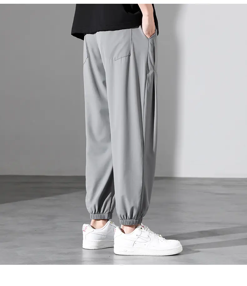 Men Ice Silk Pants Black Plus Size 2023 — feature 17