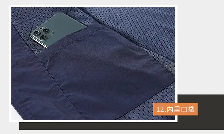 Men's Grey Puffer Vest with 5 Pockets — feature 26