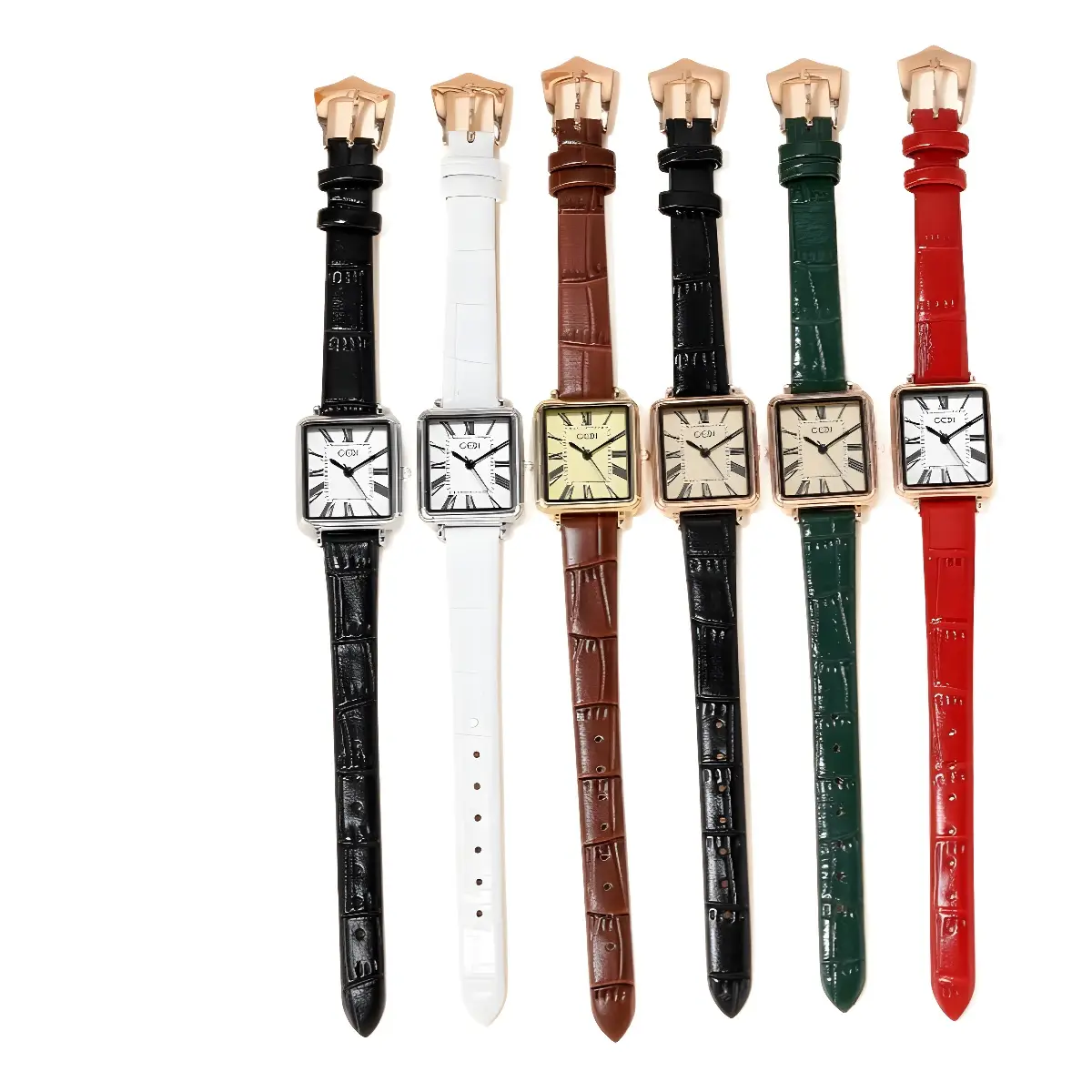 Women's Gold Retro Roman Scale Square Watch with Waterproof Quartz Belt - Image 8