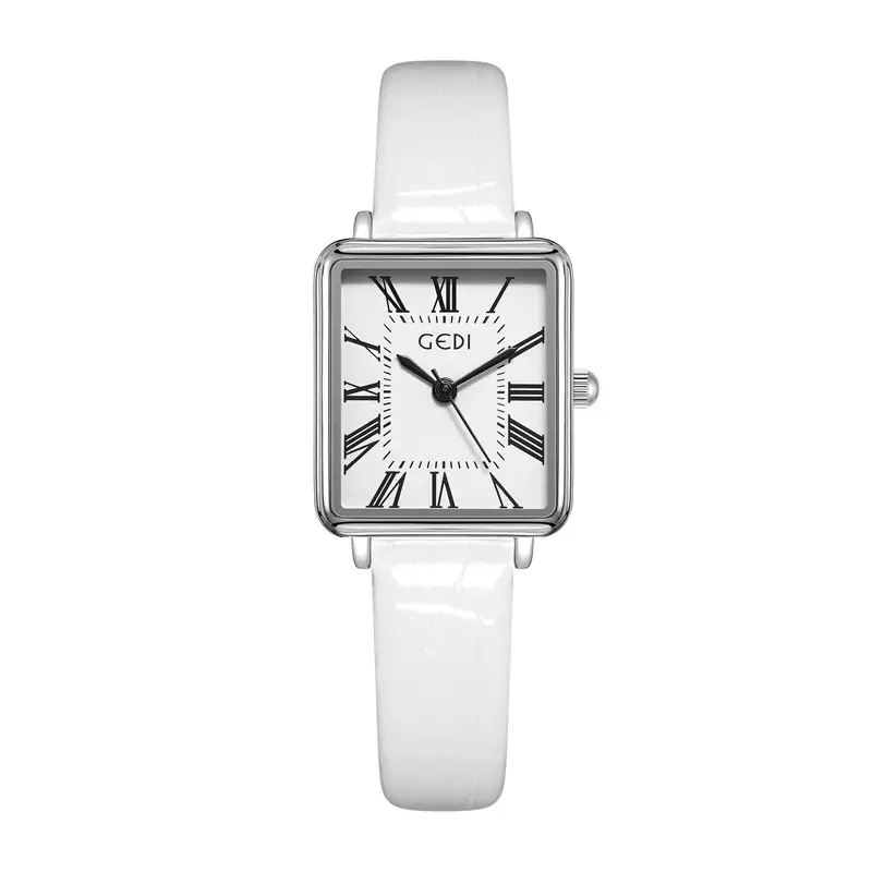 Women's Gold Retro Roman Scale Square Watch with Waterproof Quartz Belt - Image 4