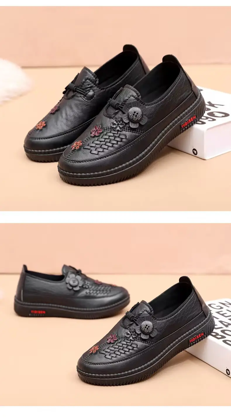 Spring and Autumn New Old Beijing Cloth Shoes Women's Single-layer Shoes Non-slip Soft Sole Comfortable Wear-resistant Slip-on Shoes for Middle-aged and Elderly Mothers — feature 8