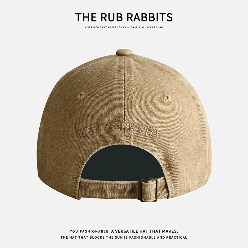 New York Letter Embroidered Distressed Cap for Men — feature 9
