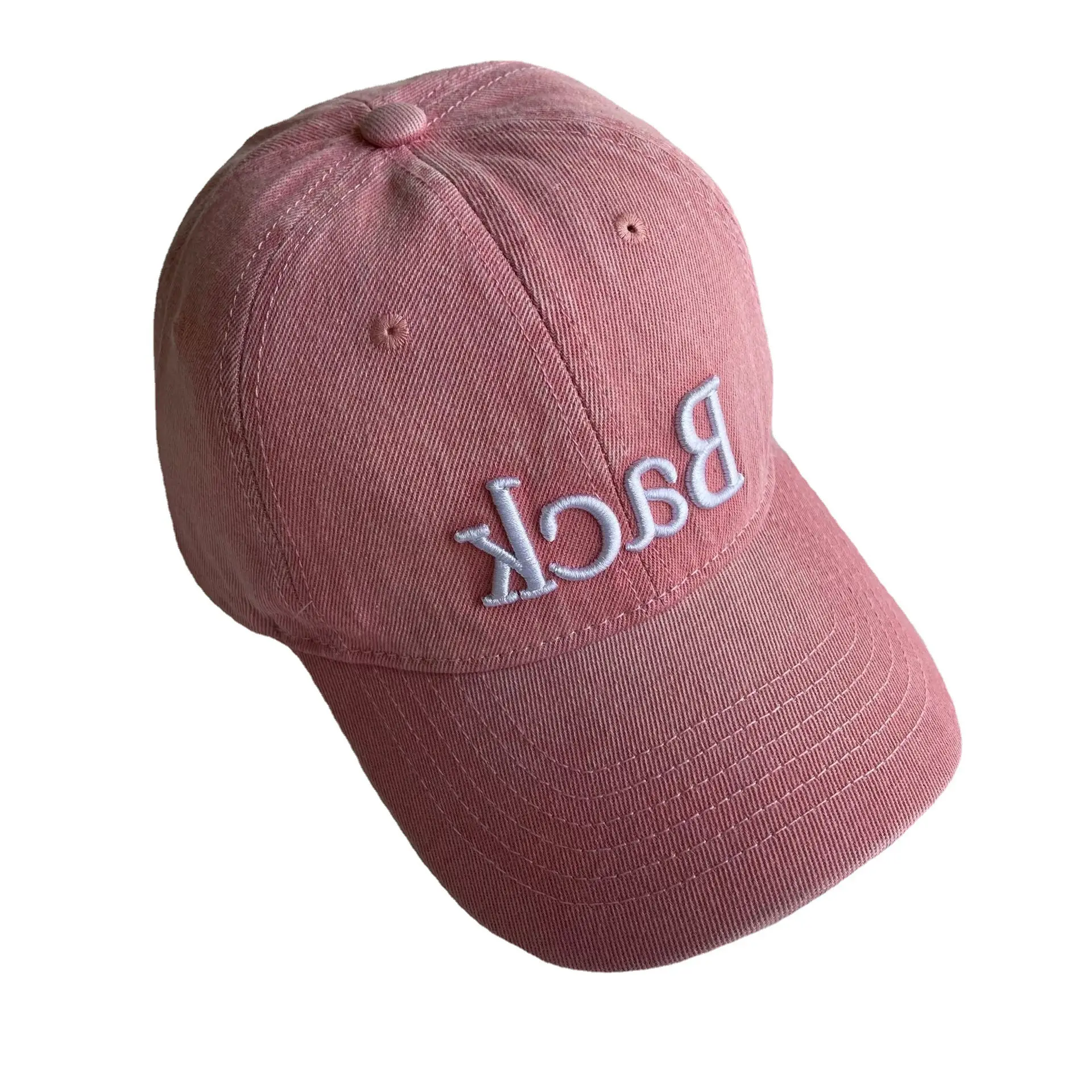 Women's Cowboy Brim Sunshade Cap with Old English Letter - Image 14