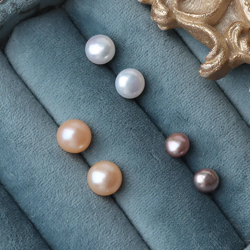 5 Pearl Earrings S925 Sterling Silver Bun Shaped Wholesale - Image 5