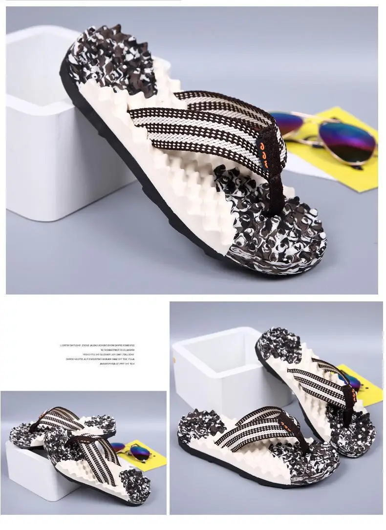 Fujian Men's Embellished Silver Slippers Summer Casual — feature 10