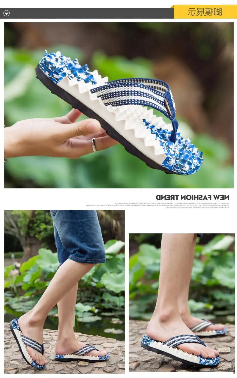 Fujian Men's Embellished Silver Slippers Summer Casual — feature 11
