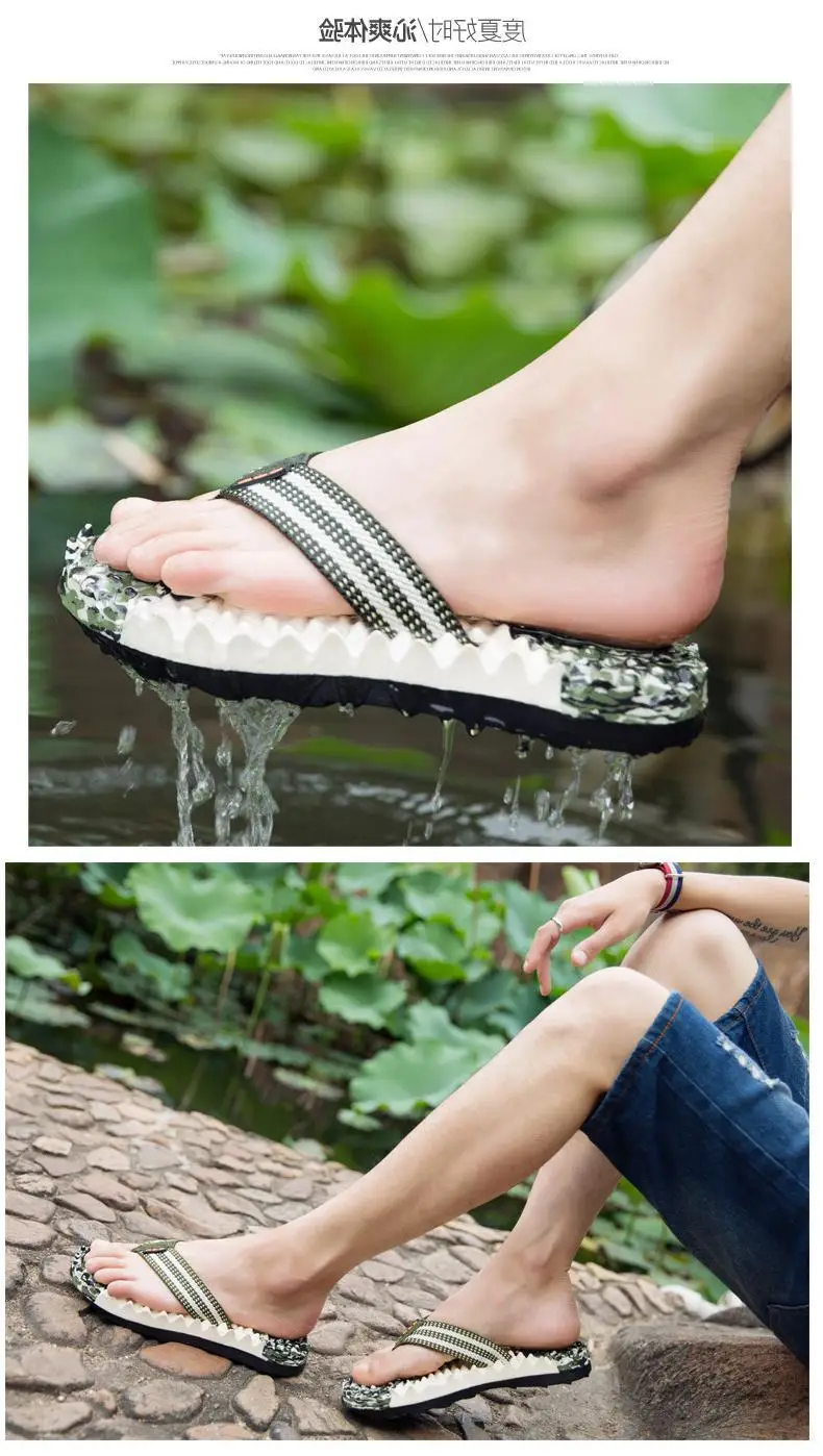 Fujian Men's Embellished Silver Slippers Summer Casual — feature 12