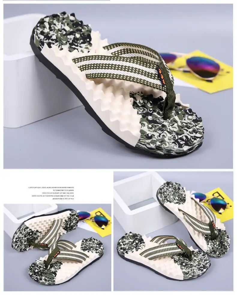 Fujian Men's Embellished Silver Slippers Summer Casual — feature 9