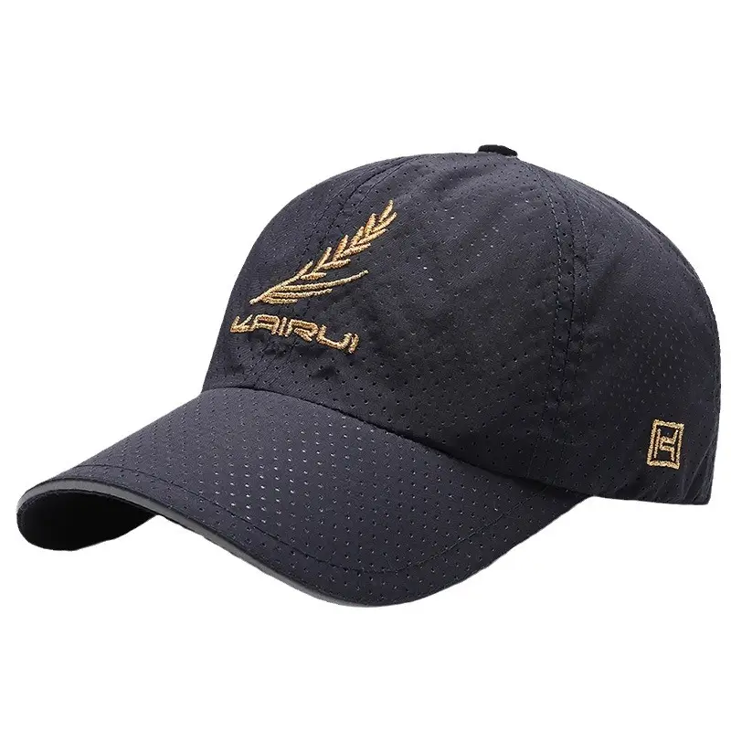 Men Grey Embroidered Baseball Cap with Ear Patch - Image 10