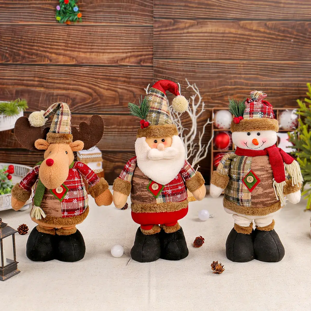 Jingchen Cross-Border Christmas Doll Window Decorations Santa Snowman - Image 5