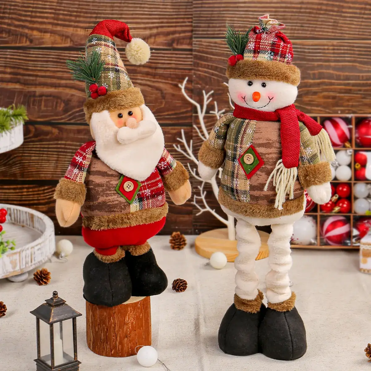 Jingchen Cross-Border Christmas Doll Window Decorations Santa Snowman - Image 7