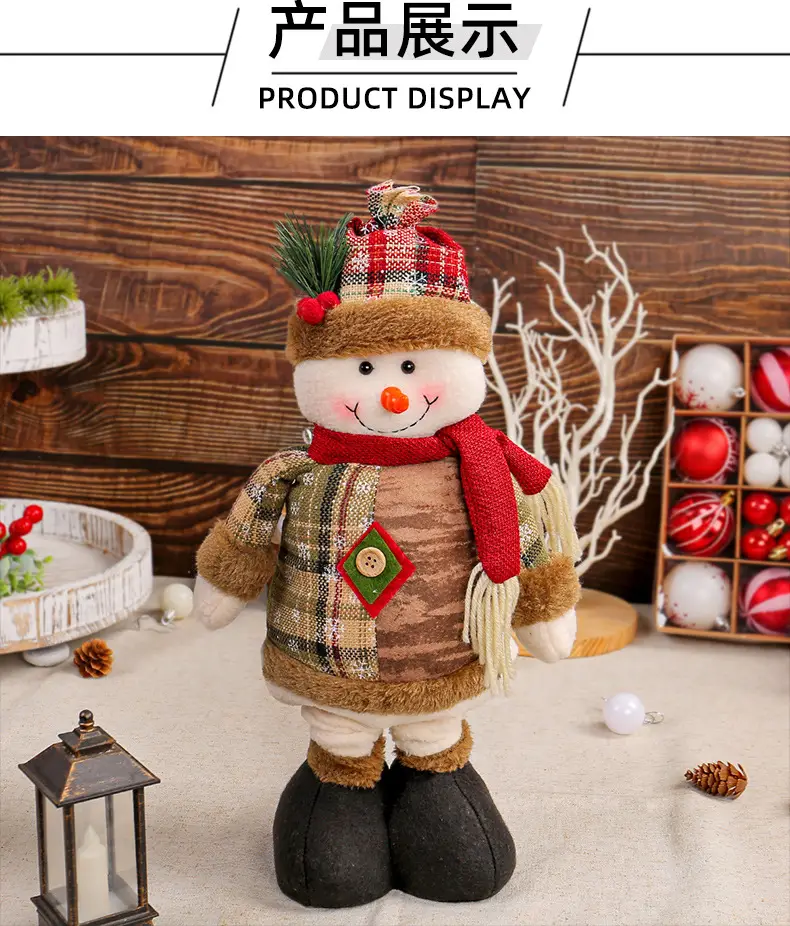 Jingchen Cross-Border Christmas Doll Window Decorations Santa Snowman — feature 5