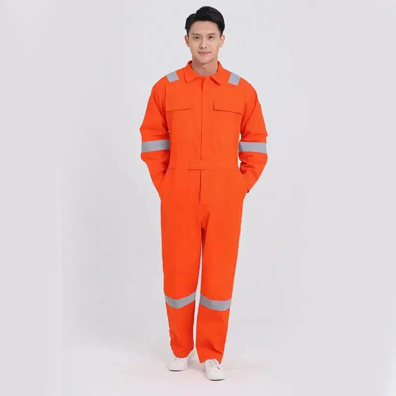 Orange All-In-One Welding Suit for Auto Repair & Dust Protection - Image 13