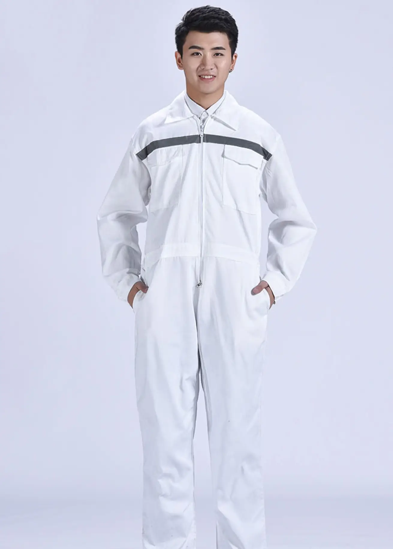 Orange All-In-One Welding Suit for Auto Repair & Dust Protection - Image 10
