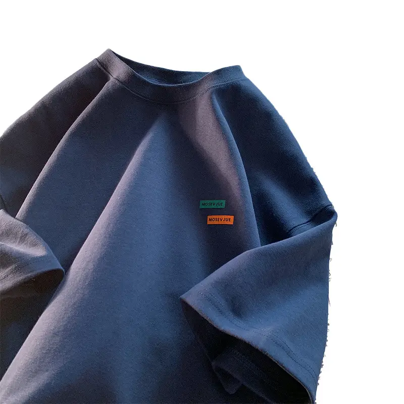 Men's American Style Oversize T-Shirt Teal Cotton - Image 9
