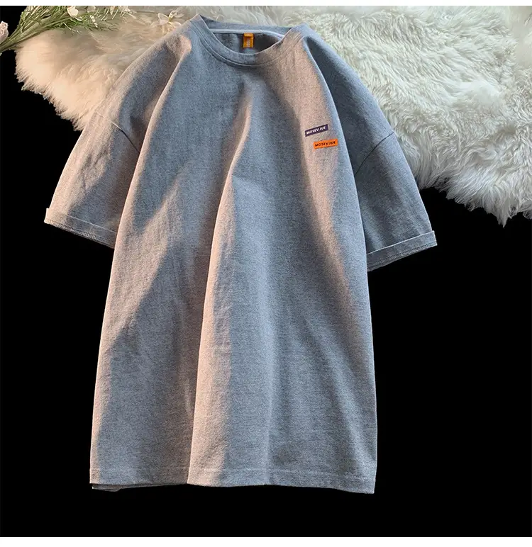 Men's American Style Oversize T-Shirt Teal Cotton — feature 6