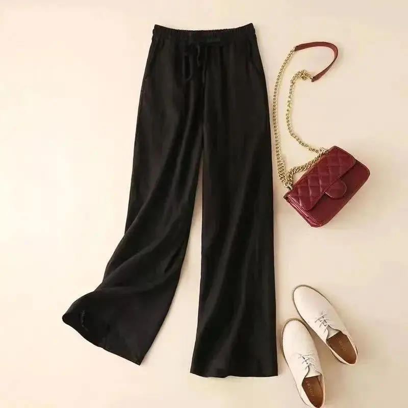 Women's 2023 Summer Linen Wide Leg Ankle Pants - Image 6