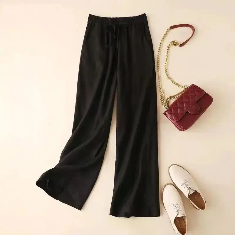 Women's 2023 Summer Linen Wide Leg Ankle Pants — feature 5