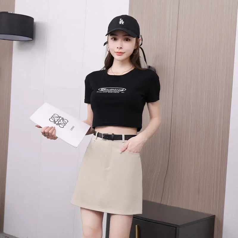 Korean Style Gray Suit Dress Women High Waist Slimming Belted — feature 2