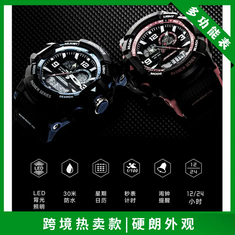 Classic Camouflage Waterproof Large Dial Multifunctional Watch