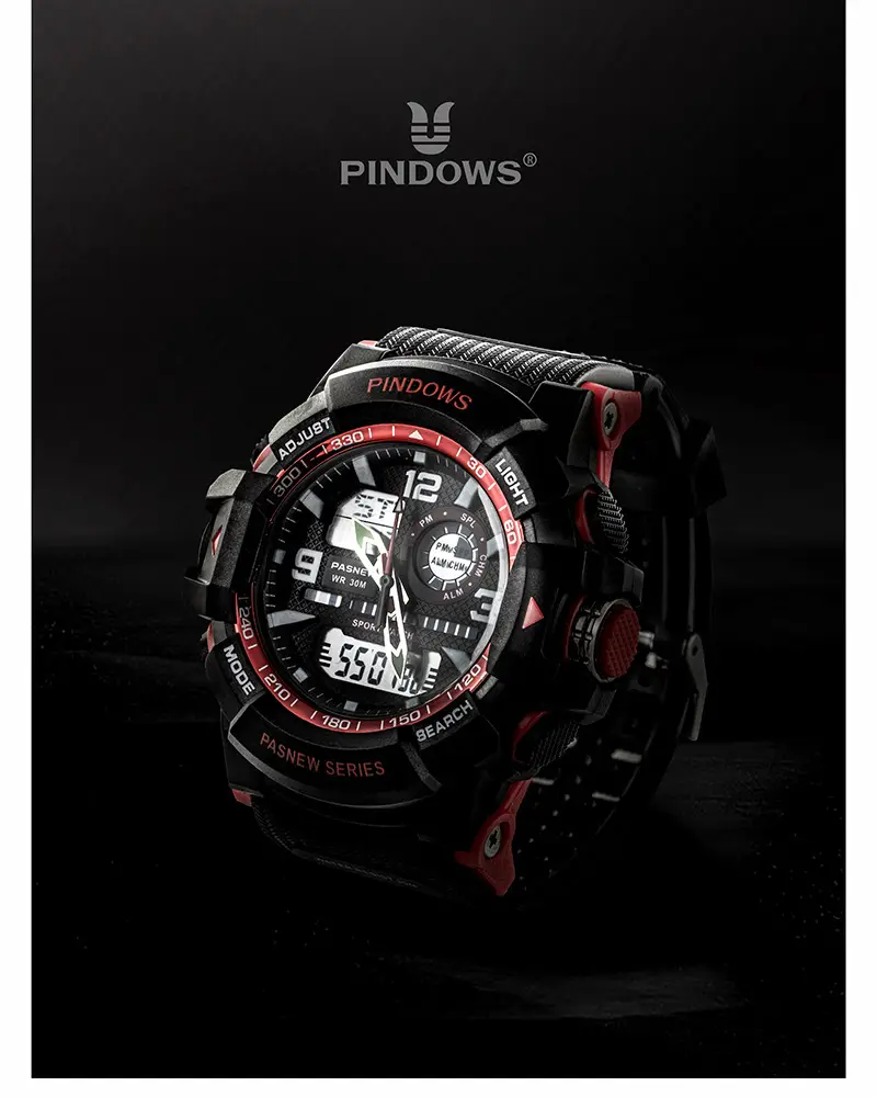 Classic Camouflage Waterproof Large Dial Multifunctional Watch — feature 14