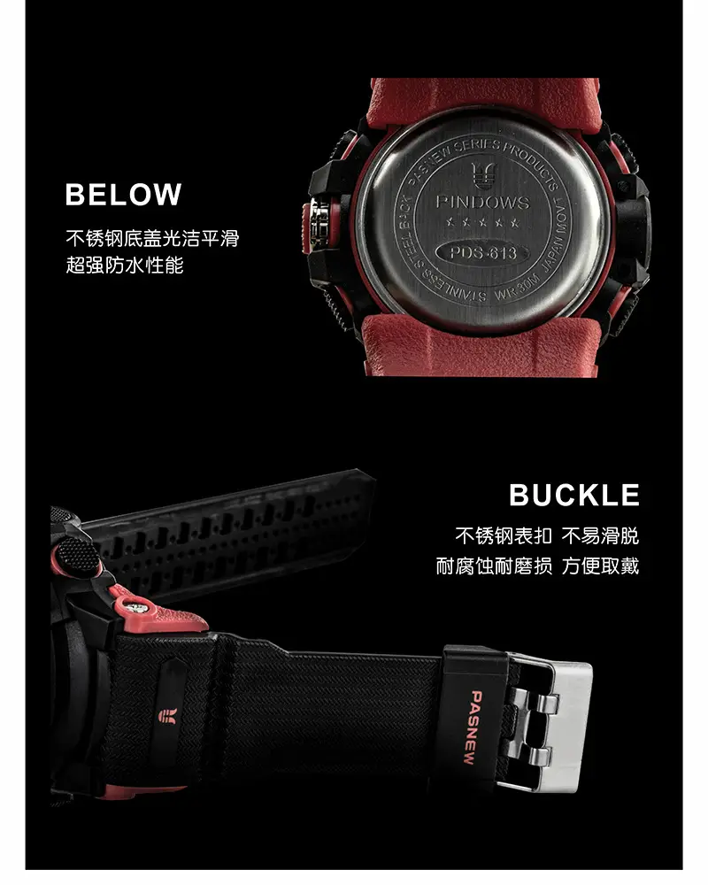 Classic Camouflage Waterproof Large Dial Multifunctional Watch — feature 16