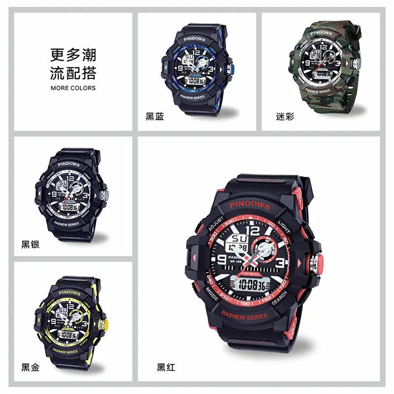 Classic Camouflage Waterproof Large Dial Multifunctional Watch — feature 18