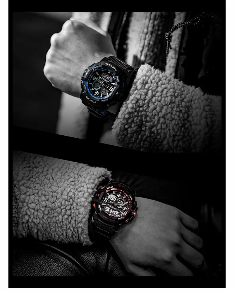 Classic Camouflage Waterproof Large Dial Multifunctional Watch — feature 9