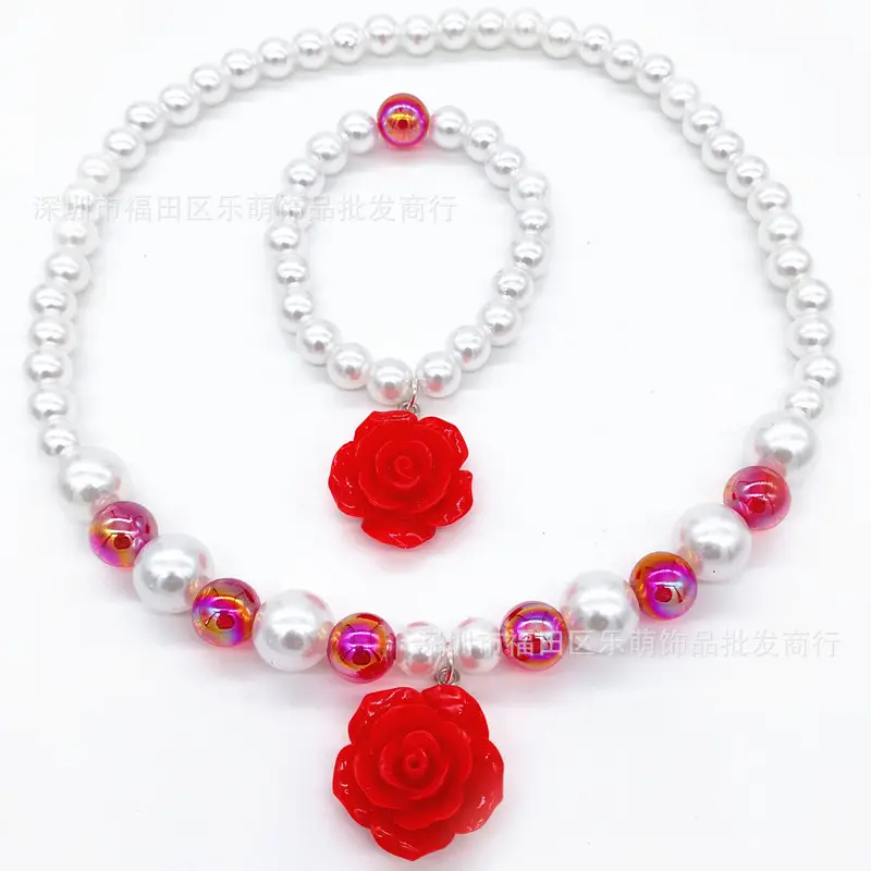 Pink Crystal Princess Necklace Set for Girls 3-6Yrs - Image 13