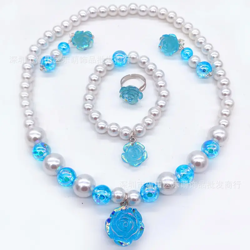 Pink Crystal Princess Necklace Set for Girls 3-6Yrs - Image 14