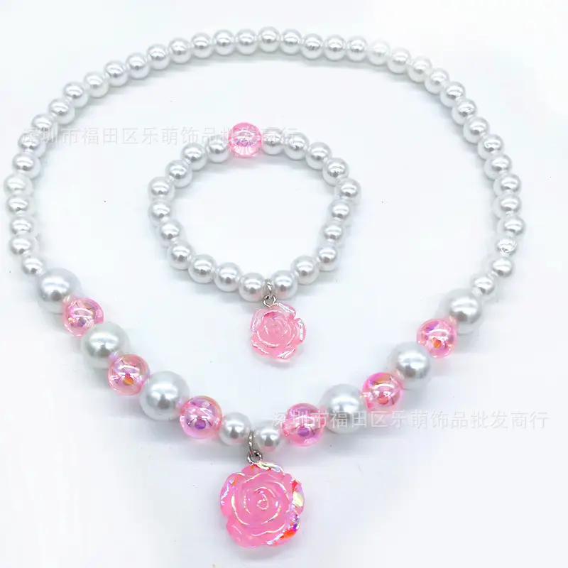 Pink Crystal Princess Necklace Set for Girls 3-6Yrs - Image 17