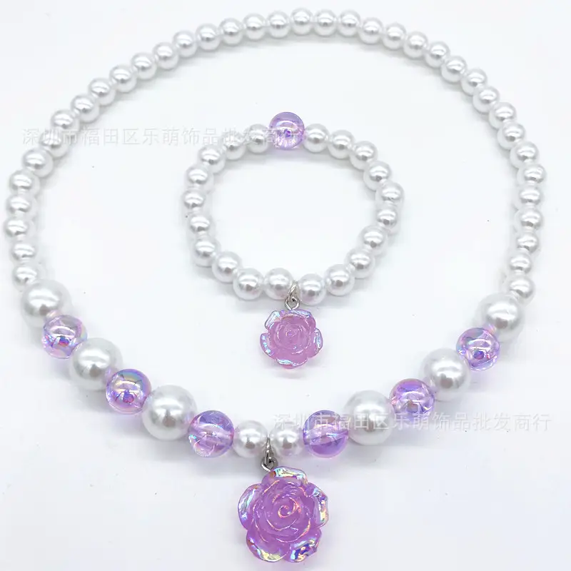 Pink Crystal Princess Necklace Set for Girls 3-6Yrs - Image 19