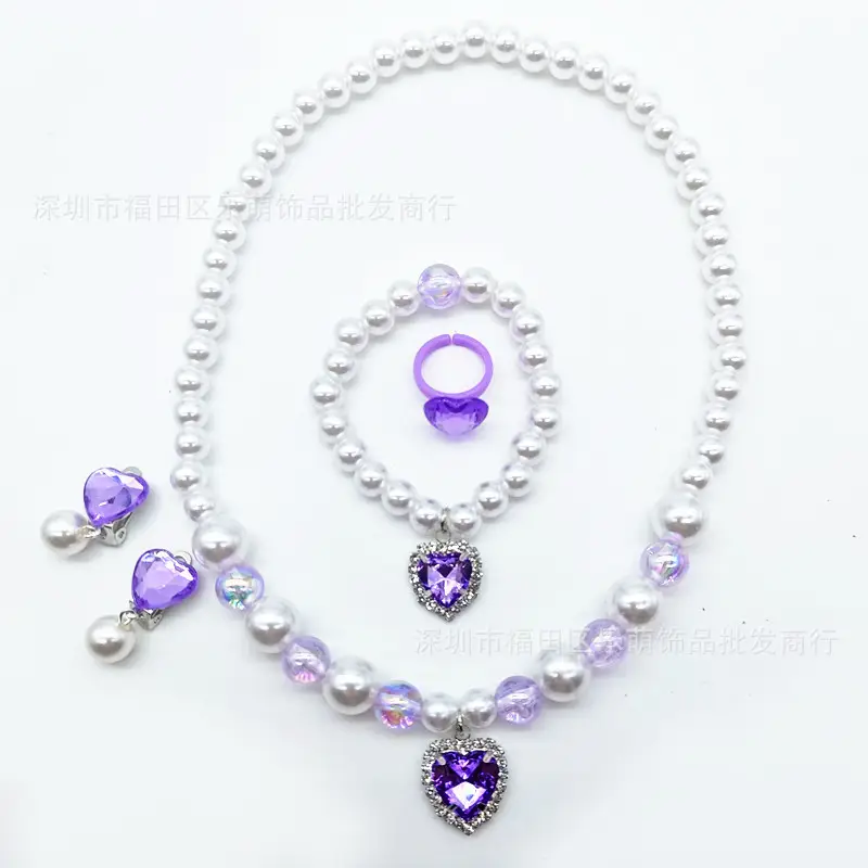 Pink Crystal Princess Necklace Set for Girls 3-6Yrs - Image 22