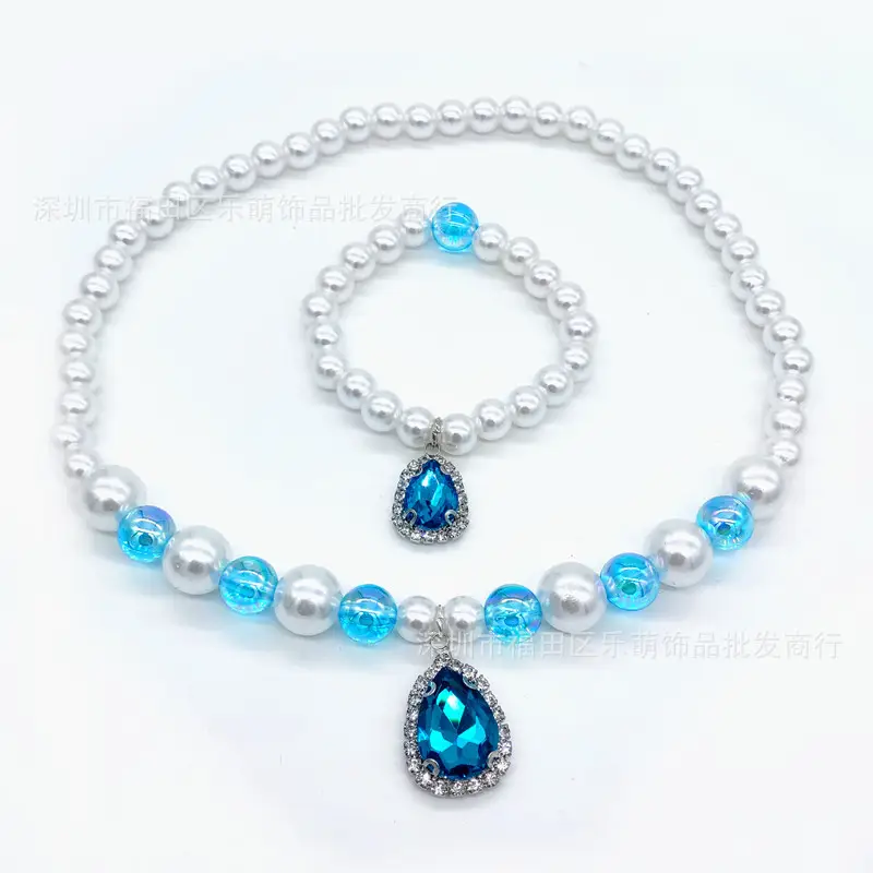 Pink Crystal Princess Necklace Set for Girls 3-6Yrs - Image 5
