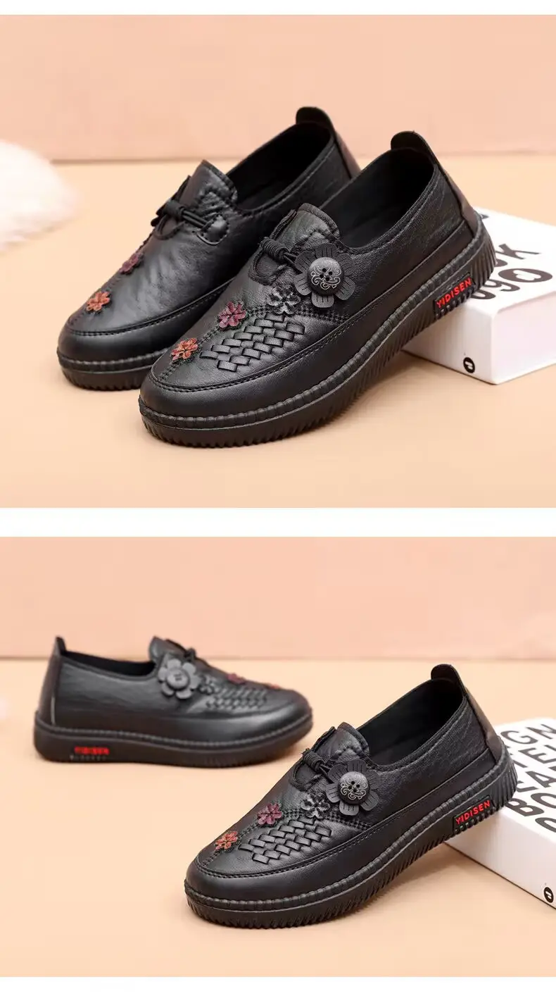 Spring New Old Beijing Cloth Shoes Women's Single-layer Shoes Non-slip Soft Sole Wear-resistant Slip-on Shoes for Middle-aged and Elderly Mothers — feature 8