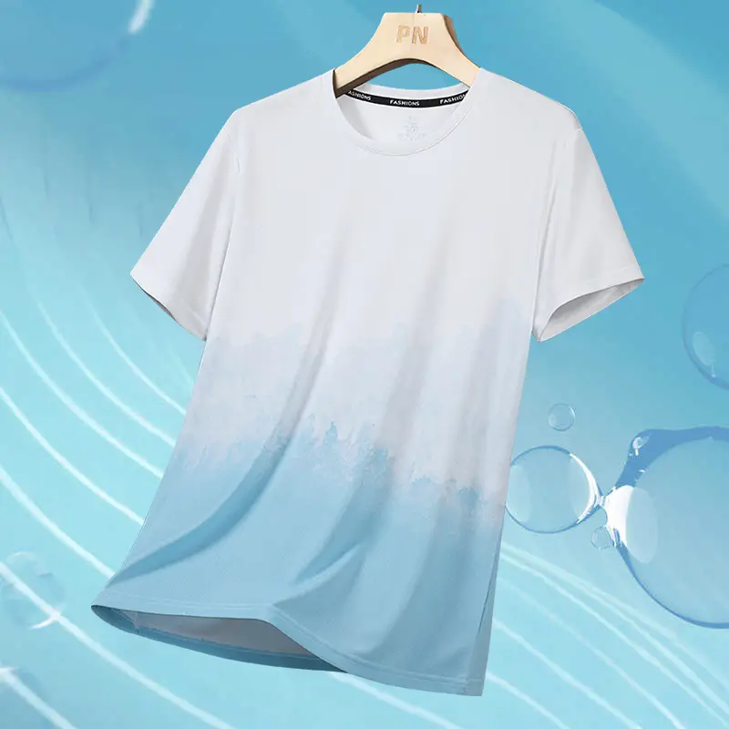 Men's Gradient Cotton T-Shirt Summer Cool Casual - Image 6