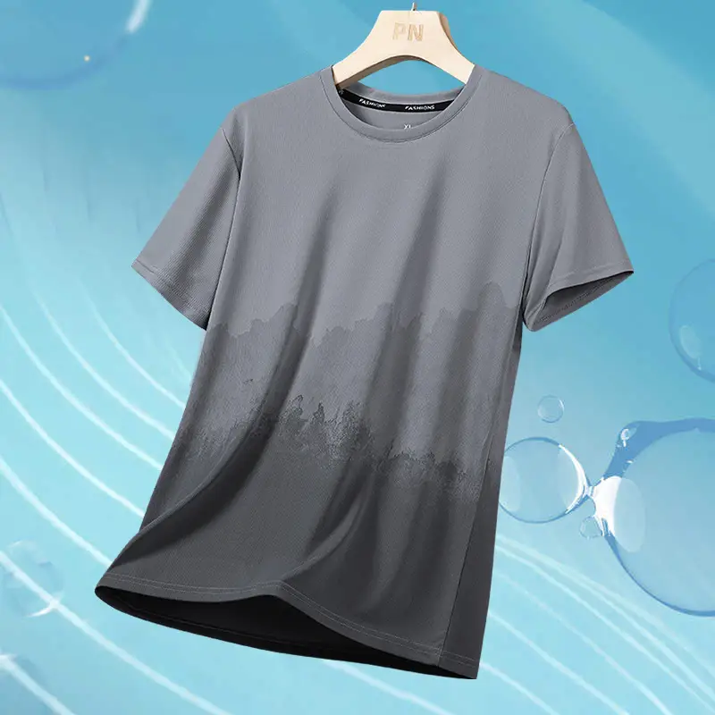 Men's Gradient Cotton T-Shirt Summer Cool Casual - Image 7