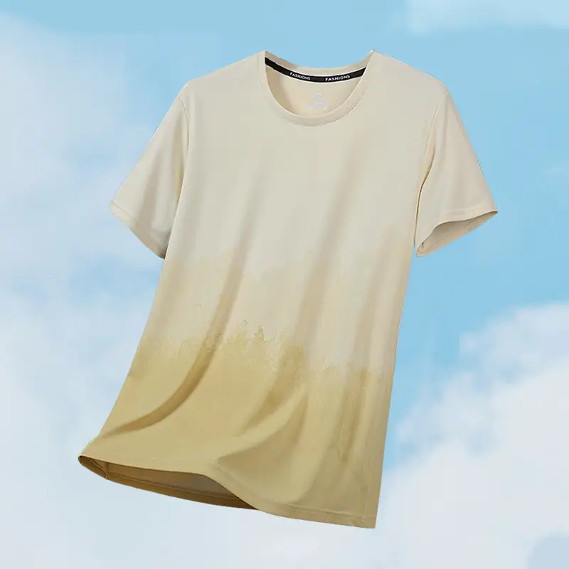 Men's Gradient Cotton T-Shirt Summer Cool Casual - Image 4