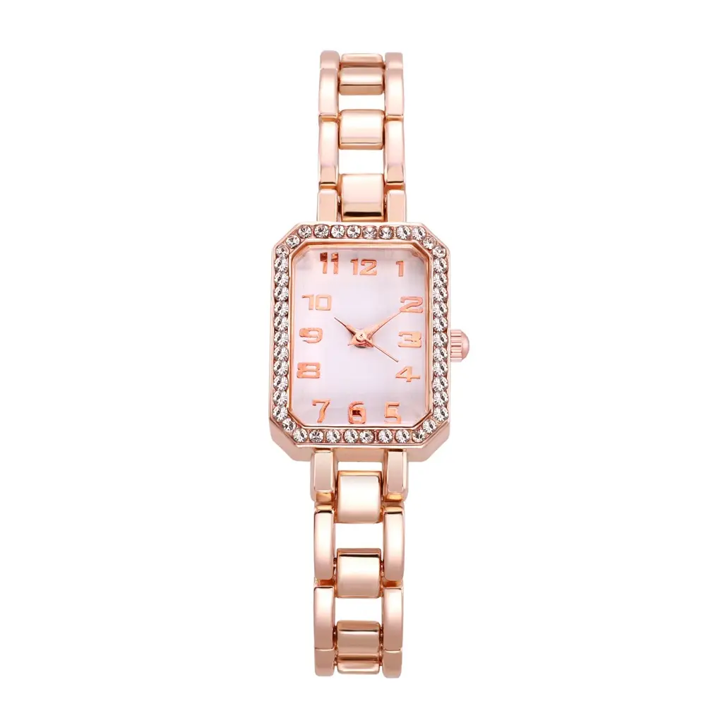 Rose Gold Women's Square Diamond Watch — feature 15